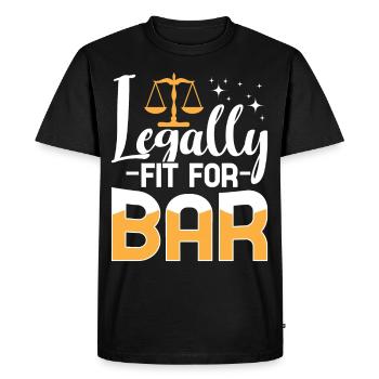 Étudiant en droit Diplôme en droit Futur avocat - T-shirt Premium bio Homme - noir - Devant - Nico (187cm)