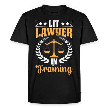 Étudiant en droit Diplôme en droit Futur avocat - T-shirt Premium bio Homme - noir - Devant - Nico (187cm)