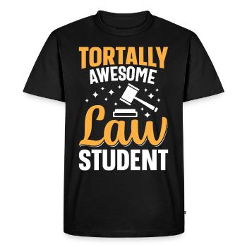 Diplôme de droit Futur Avocat - T-shirt Premium bio Homme - noir - Devant - Nico (187cm)