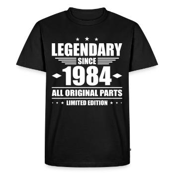 40th Birthday Vintage 1984 Legendary Since 1984 - Men's Premium Organic T-Shirt - black - Front - Nico (187cm)
