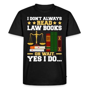 Drôle d’étudiant en droit à la faculté de droit - T-shirt Premium bio Homme - noir - Devant - Nico (187cm)