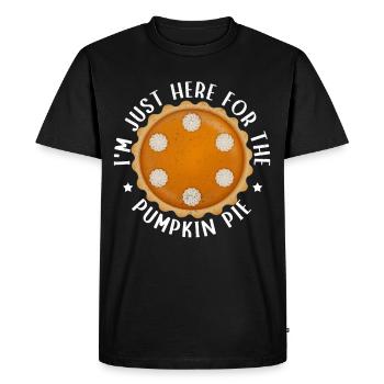 Tarte à la citrouille Cadeau de tarte à la citrouille - T-shirt Premium bio Homme - noir - Devant - Nico (187cm)