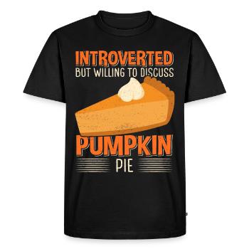 Tarte à la citrouille Cadeau de tarte à la citrouille - T-shirt Premium bio Homme - noir - Devant - Nico (187cm)