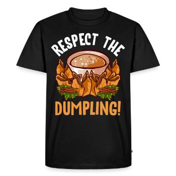 Drôle de crabe Rangoon Cuisine chinoise - T-shirt Premium bio Homme - noir - Devant - Nico (187cm)