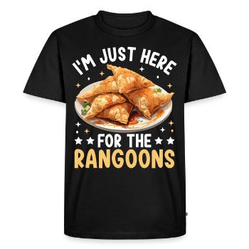 Drôle de crabe Rangoon Cuisine chinoise - T-shirt Premium bio Homme - noir - Devant - Nico (187cm)
