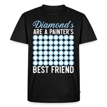 Outils de peinture au diamant Diamond Painter - T-shirt Premium bio Homme - noir - Devant - Nico (187cm)