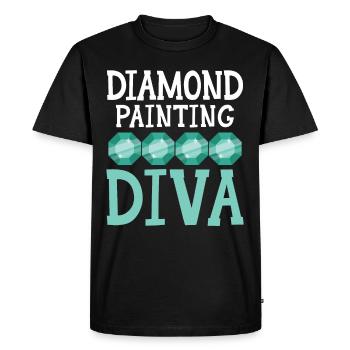 Outils de peinture au diamant Diamond Painter - T-shirt Premium bio Homme - noir - Devant - Nico (187cm)