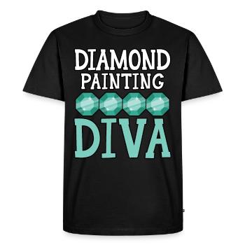 Outils de peinture au diamant Diamond Painter - T-shirt Premium bio Homme - noir - Devant - Nico (187cm)