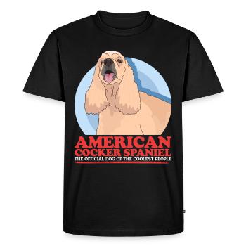 American Cocker Spaniel Dog Gift - Men's Premium Organic T-Shirt - black - Front - Nico (187cm)