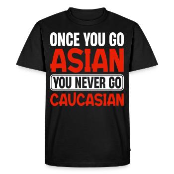 Drôle de fierté asiatique - T-shirt Premium bio Homme - noir - Devant - Nico (187cm)