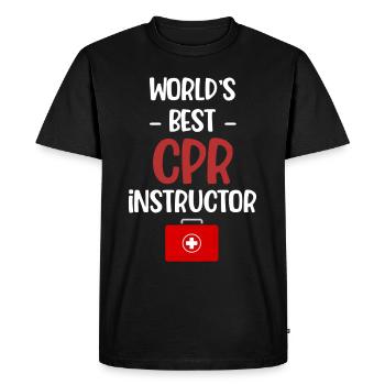 Meilleur instructeur de RCR au monde pour les ambulances - T-shirt Premium bio Homme - noir - Devant - Nico (187cm)