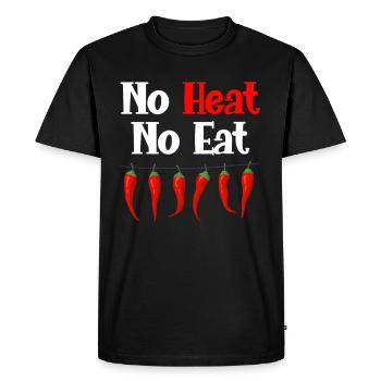 No Heat No Food Spicy Food Lover - Men's Premium Organic T-Shirt - black - Front - Nico (187cm)