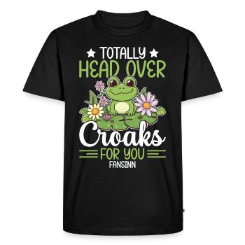 Frog Tshirt - Frog Gifts - Men's Premium Organic T-Shirt - black - Front - Nico (187cm)