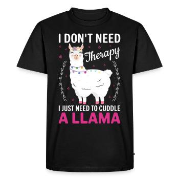 Je n’ai pas besoin de Theraphi, j’ai juste besoin d’un Lama-Lama - T-shirt Premium bio Homme - noir - Devant - Nico (187cm)