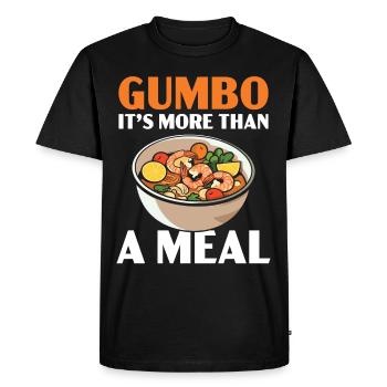 Gumbo Lovers Foodie Louisiane Manger Cuisine Cajun - T-shirt Premium bio Homme - noir - Devant - Nico (187cm)