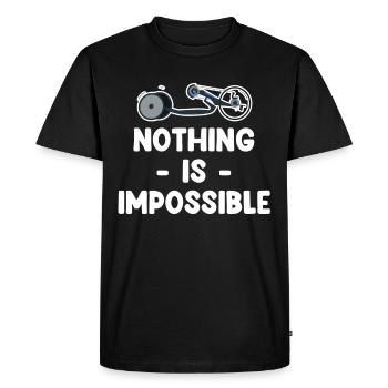 Rien n’est impossible Parasport Handicap - T-shirt Premium bio Homme - noir - Devant - Nico (187cm)
