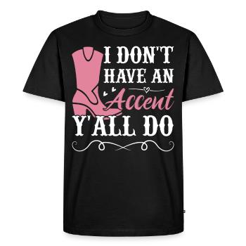 Southern Slang Land - Men's Premium Organic T-Shirt - black - Front - Nico (187cm)