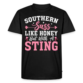 Drôle de fille du Sud - T-shirt Premium bio Homme - noir - Devant - Nico (187cm)