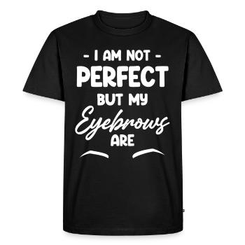 Je ne suis pas parfaite, mais mes sourcils le sont - T-shirt Premium bio Homme - noir - Devant - Nico (187cm)