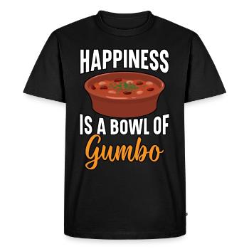 Gumbo Lovers Foodie Louisiane Manger Cuisine Cajun - T-shirt Premium bio Homme - noir - Devant - Nico (187cm)