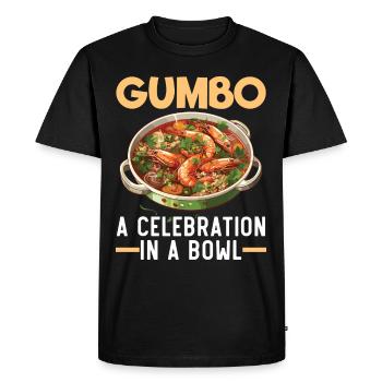 Gumbo Lovers Foodie Louisiane Manger Cuisine Cajun - T-shirt Premium bio Homme - noir - Devant - Nico (187cm)