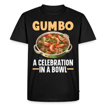 Gumbo Lovers Foodie Louisiane Manger Cuisine Cajun - T-shirt Premium bio Homme - noir - Devant - Nico (187cm)