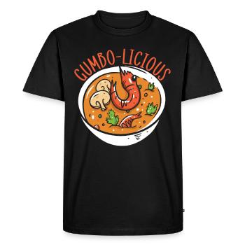 Gumbo Lovers Foodie Louisiane Manger Cuisine Cajun - T-shirt Premium bio Homme - noir - Devant - Nico (187cm)