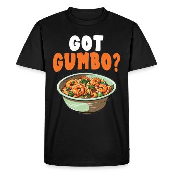 Gumbo Lovers Foodie Louisiane Manger Cuisine Cajun - T-shirt Premium bio Homme - noir - Devant - Nico (187cm)