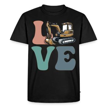 Excavator Operator Heavy Equipment Operator Construction - Men's Premium Organic T-Shirt - black - Front - Nico (187cm)