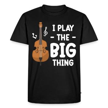 I play The Big Thing Violin Violinist Musical - Men's Premium Organic T-Shirt - black - Front - Nico (187cm)