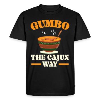 Gumbo Lovers Foodie Louisiane Manger Cuisine Cajun - T-shirt Premium bio Homme - noir - Devant - Nico (187cm)