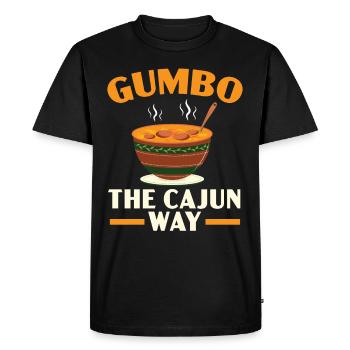 Gumbo Lovers Foodie Louisiane Manger Cuisine Cajun - T-shirt Premium bio Homme - noir - Devant - Nico (187cm)