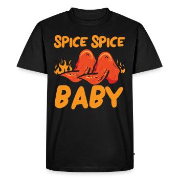 Buffalo Wings Foodie Cuisine Américaine Poulet - T-shirt Premium bio Homme - noir - Devant - Nico (187cm)