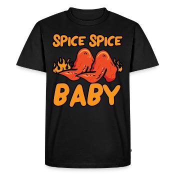 Buffalo Wings Foodie Cuisine Américaine Poulet - T-shirt Premium bio Homme - noir - Devant - Nico (187cm)