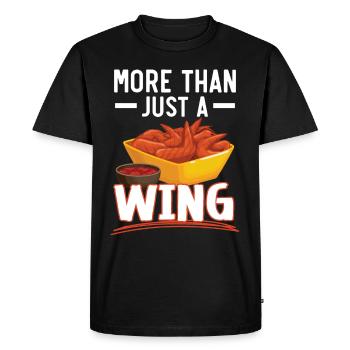 Buffalo Wings Foodie Cuisine Américaine Poulet - T-shirt Premium bio Homme - noir - Devant - Nico (187cm)