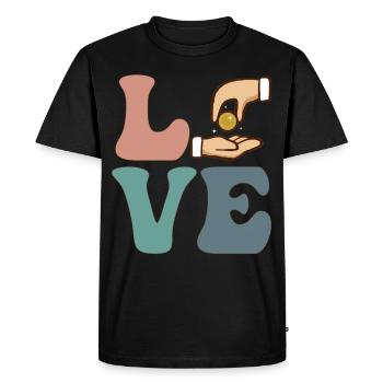 Collecte de fonds Collecte de fonds Organisme de bienfaisance - T-shirt Premium bio Homme - noir - Devant - Nico (187cm)