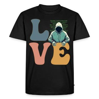 Hacker Hacking Cybersecurity Anonymous - Men's Premium Organic T-Shirt - black - Front - Nico (187cm)