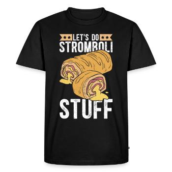 Stromboli Pizza Calzone Strombolis Cadeau - T-shirt Premium bio Homme - noir - Devant - Nico (187cm)