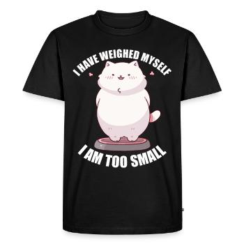 Je me suis pesé Je suis trop petit chat - T-shirt Premium bio Homme - noir - Devant - Nico (187cm)