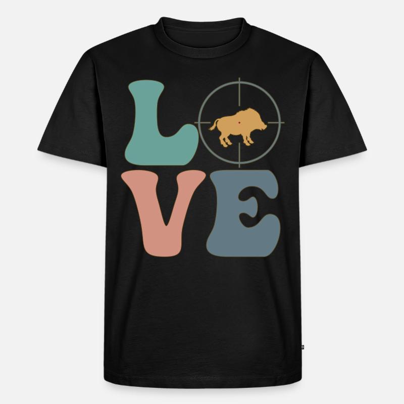 Hog Hunter Schweinejagd - Männer Premium Bio T-Shirt - Schwarz