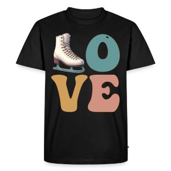 Patinage sur glace Patinage sur glace Patinage artistique - T-shirt Premium bio Homme - noir - Devant - Nico (187cm)