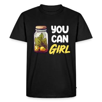 You Can Girls Canning Season Farmhouse - Men's Premium Organic T-Shirt - black - Front - Nico (187cm)