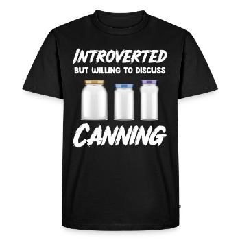 Introverted, but willing to talk about the - Men's Premium Organic T-Shirt - black - Front - Nico (187cm)