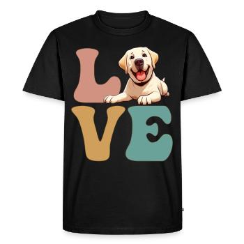 Amoureux des chiens du Labrador - T-shirt Premium bio Homme - noir - Devant - Nico (187cm)