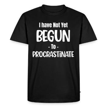 Je n’ai pas encore commencé à être sarcastique - T-shirt Premium bio Homme - noir - Devant - Nico (187cm)