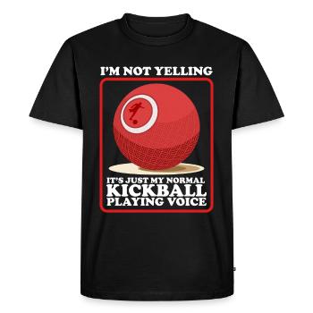 Kickball Kickball Joueur Kickballer Cadeau - T-shirt Premium bio Homme - noir - Devant - Nico (187cm)