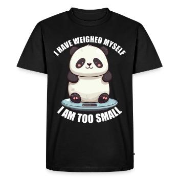 Je me suis pesé trop petit panda - T-shirt Premium bio Homme - noir - Devant - Nico (187cm)