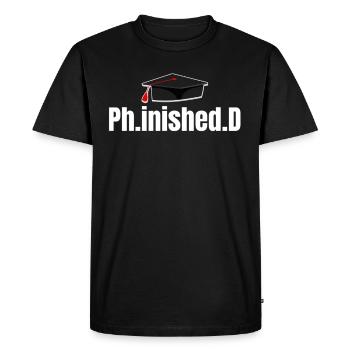 Ph.d. Ph.d. Doctorat Master Bachelor - T-shirt Premium bio Homme - noir - Devant - Nico (187cm)