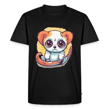 Cute Anime Style Slow Loris Kawaii - Men's Premium Organic T-Shirt - black - Front - Nico (187cm)