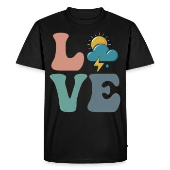 Meteorology Weatherman Meteorologist - Men's Premium Organic T-Shirt - black - Front - Nico (187cm)